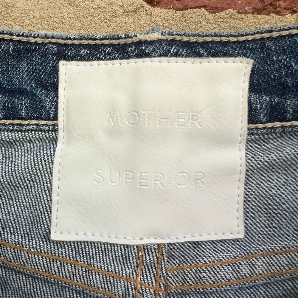 MOTHER The Sinner Jeans Ice Cream, You Scream Size 25 Distressed Mid-Rise Denim - Picture 8 of 15